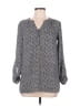 Laundry by Shelli Segal 100% Polyester Gray Long Sleeve Blouse Size 6 - photo 1