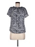 Veronica M. 100% Polyester Blue Short Sleeve Blouse Size M - photo 1