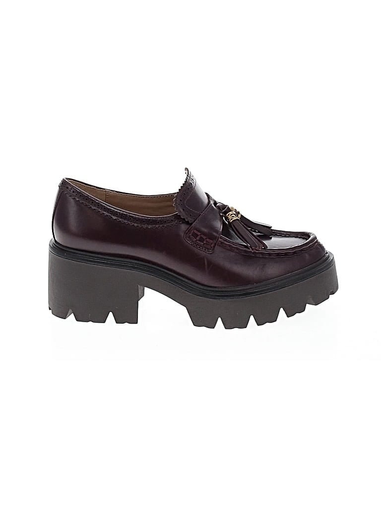 Pre-owned Sam Edelman Flats In Burgundy