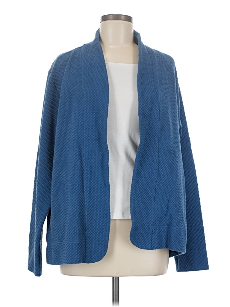 Pre-owned Lands' End Blazer Jacket In Blue
