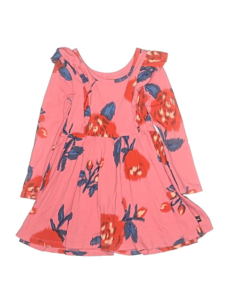 Pre-owned Tea Kids' Dress In Pink