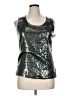 Coldwater Creek 100% Polyester Metallic Silver Sleeveless Top Size 14 - photo 1