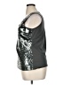 Coldwater Creek 100% Polyester Metallic Silver Sleeveless Top Size 14 - photo 5