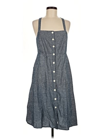 Madewell Chambray Tank Button-Front Midi Dress (view 1)