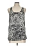 Aqua 100% Polyester Silver Sleeveless Top Size L - photo 1