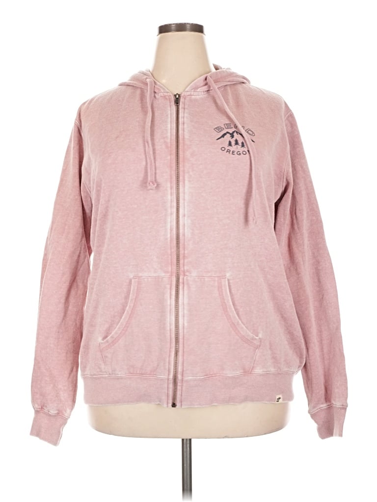Pre-owned Blue 84 Zip Up Hoodie In Pink