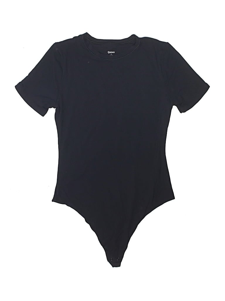 Pre-owned Quince Bodysuit In Black