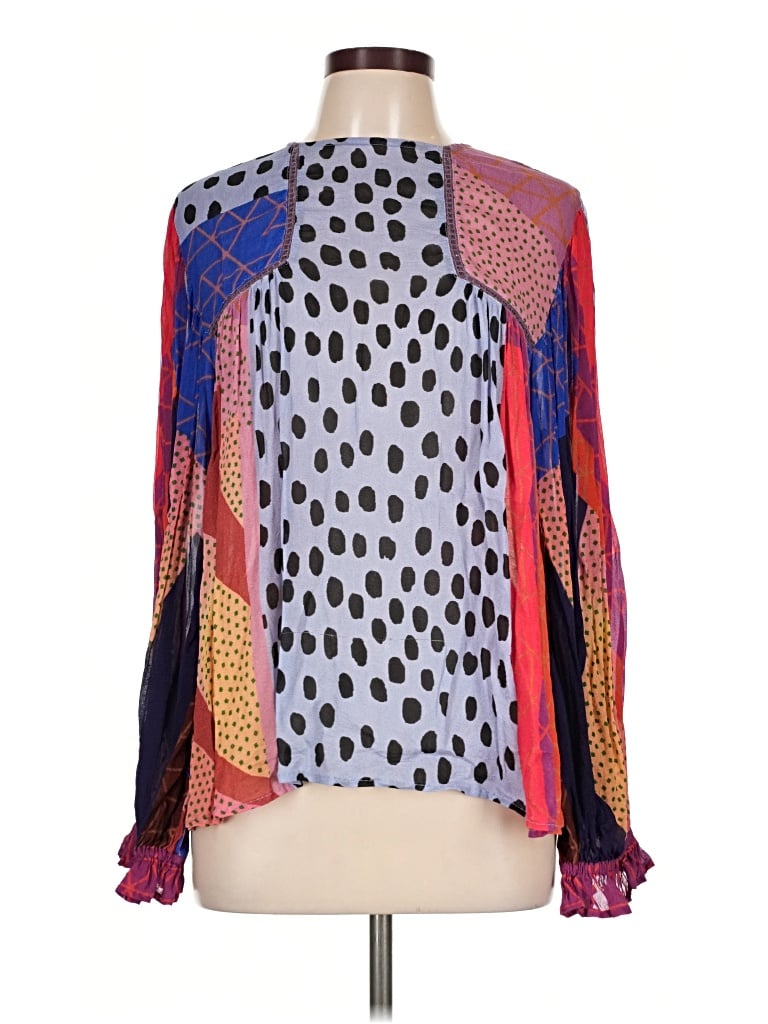Pre-owned Blank London Long Sleeve Blouse In Purple