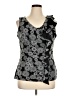 Elle 100% Polyester Black Sleeveless Blouse Size XL - photo 1