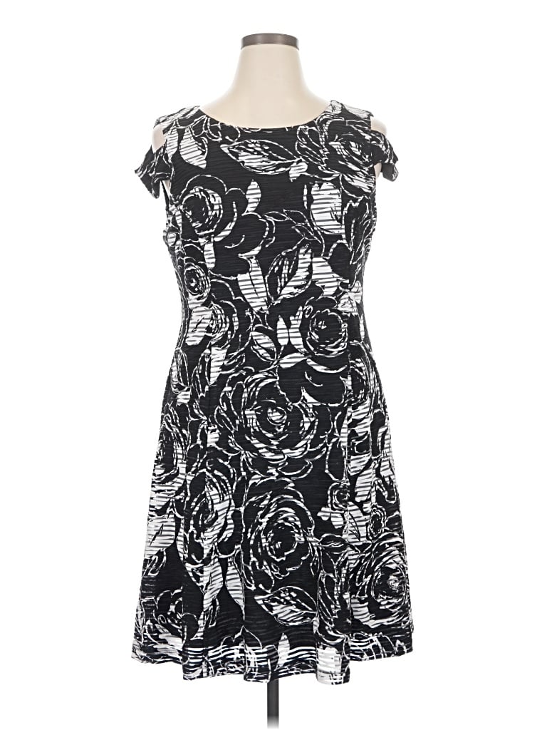 Pre-owned Connected Apparel Casual Dress In Black