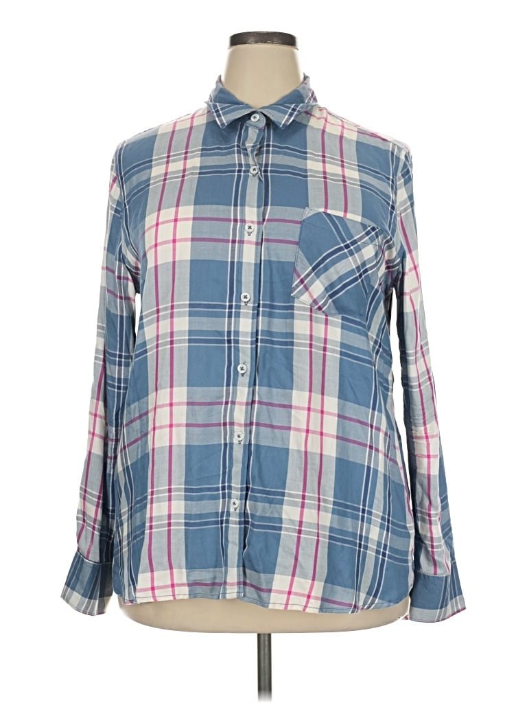 Pre-owned Woolrich Long Sleeve Button Down Shirt In Blue