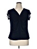 Daniel Rainn Blue Short Sleeve Blouse Size XL - photo 1