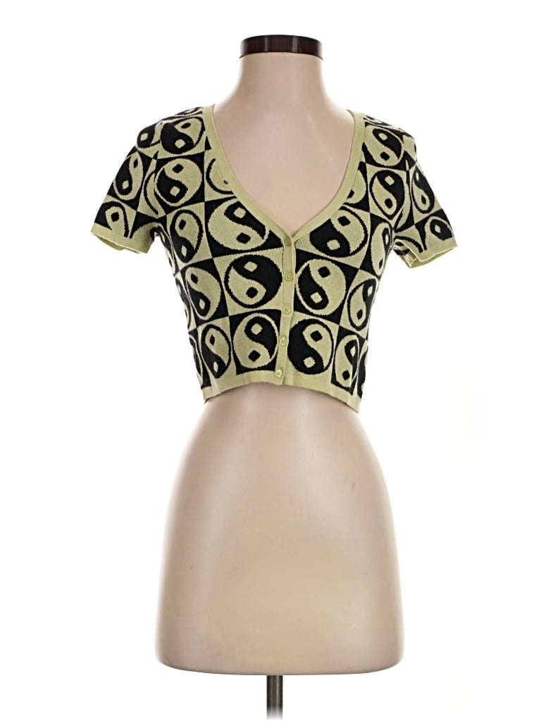 Pre-owned La Hearts Cardigan Sweater In Gold