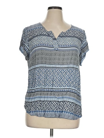 Jones New York Short Sleeve Blouse (view 1)