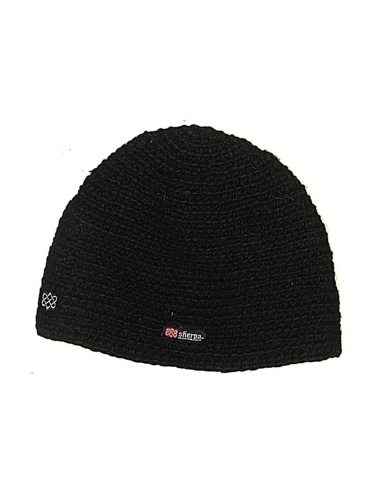 Pre-owned Sherpa Beanie Hat In Black