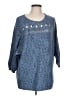 Marla Wynne 100% Cotton Blue Pullover Sweater Size L - photo 1