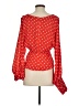 Tularosa 100% Polyester Polka Dots Red Long Sleeve Blouse Size S - photo 2