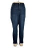 ELOQUII 100% Cotton Solid Blue Jeans Size 22 (estimated) - photo 1