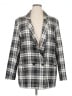 ASOS 100% Polyester Plaid Gray Blazer Size 14 - photo 1