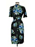 Zara Basic Print Black Cocktail Dress Size M - photo 2