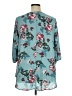 Catherines 100% Polyester Floral Teal 3/4 Sleeve Blouse Size 0X - photo 2