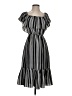 Soprano 100% Polyester Stripes Black Casual Dress Size S - photo 1