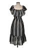 Soprano 100% Polyester Stripes Black Casual Dress Size S - photo 2