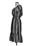 Soprano 100% Polyester Stripes Black Casual Dress Size S - photo 5