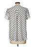 41Hawthorn 100% Polyester Polka Dots White Short Sleeve Blouse Size L - photo 2