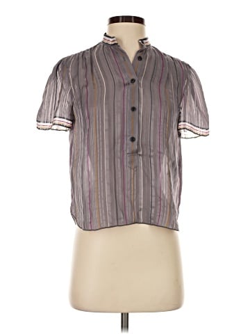 Rag & Bone Short Sleeve Silk Top (view 1)