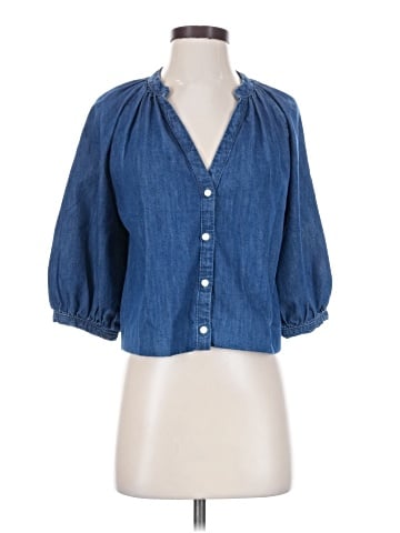H&M 3/4 Sleeve Button-Down Shirt (view 1)