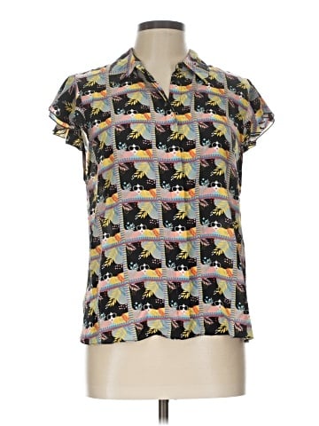 Alice + Olivia Short Sleeve Silk Top (view 1)