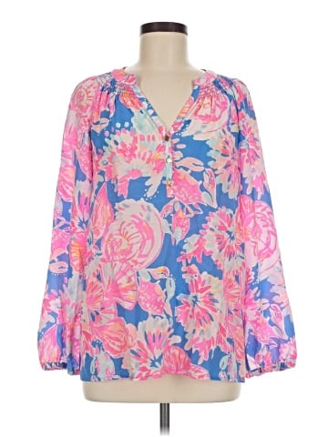 Lilly Pulitzer Long Sleeve Silk Top (view 1)