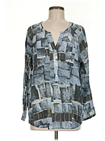 Nic + Zoe Long Sleeve Silk Top (view 1)