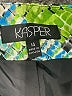 Kasper 100% Polyester Print Green Jacket Size 14 - photo 6
