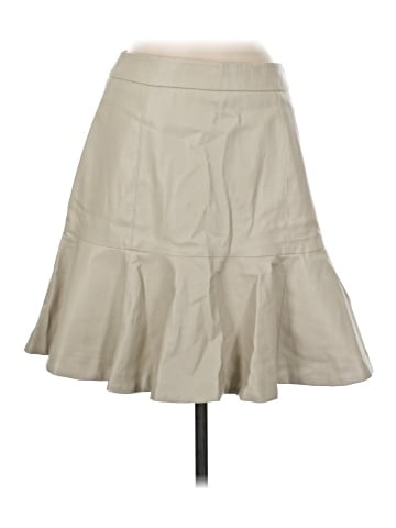 Porridge Faux Leather Skirt (view 1)