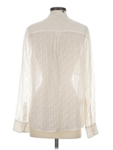BCBGMAXAZRIA Long Sleeve Silk Top (view 2)