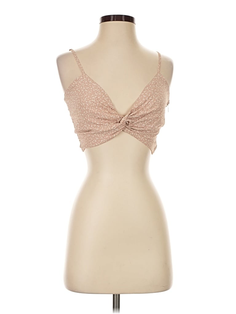 Pre-owned Flynn Skye Sleeveless Blouse In Tan