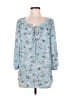 Daniel Rainn 100% Polyester Blue 3/4 Sleeve Blouse Size M - photo 1