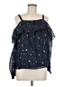 Floreat Stars Blue Sleeveless Blouse Size Med Petite - photo 1