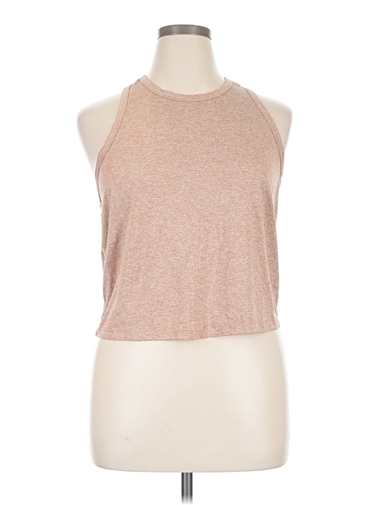 Pre-owned Fabletics Tank Top Tan Halter Neckline Tops