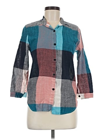 M&S 3/4 Sleeve Button-Down Shirt (view 1)