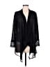 August Silk 100% Polyester Black Cardigan Size M - photo 1