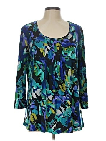 Susan Graver 3/4 Sleeve Blouse (view 1)