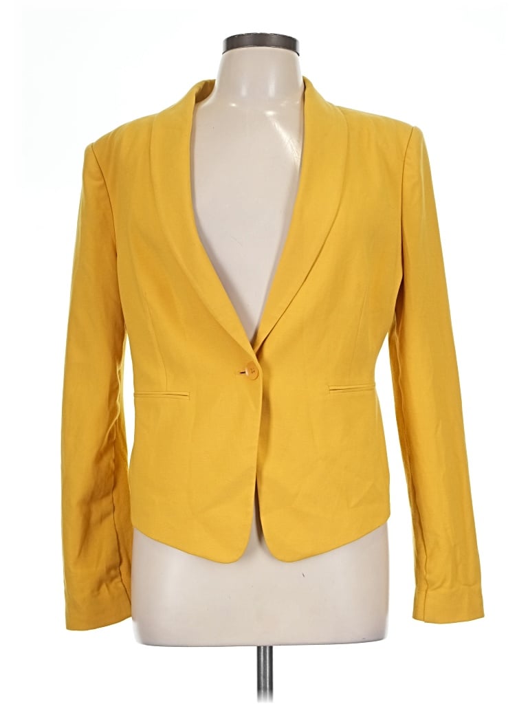 Pre-owned Bcbgmaxazria Blazer Jacket In Yellow