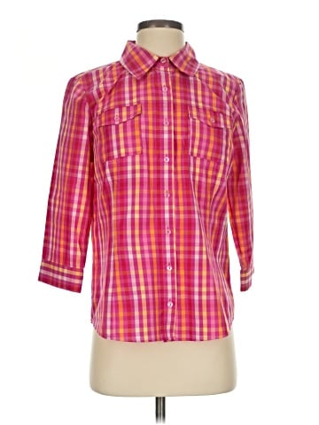 Christopher & Banks 3/4 Sleeve Button-Down Shirt (view 1)