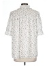 Pleione 100% Polyester Floral Ivory Short Sleeve Blouse Size L - photo 2