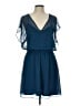 Express 100% Polyester Solid Blue Cocktail Dress Size L - photo 1