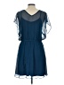 Express 100% Polyester Solid Blue Cocktail Dress Size L - photo 2