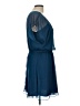 Express 100% Polyester Solid Blue Cocktail Dress Size L - photo 4